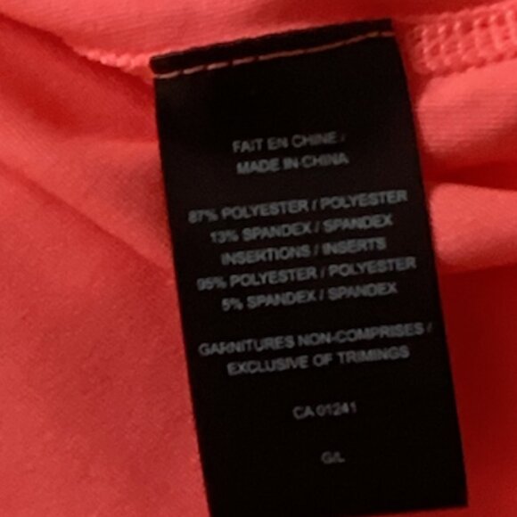 I.FIV5 Gender Neutral Workout Crew Neck Tee LG Electric Orange, Activewear - Picture 4 of 7